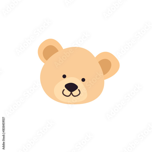 teddy bear toy gift cute soft plushie emoji symbol sign icon vector illustration isolated flat