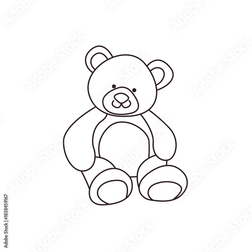 teddy bear toy gift cute soft plushie emoji symbol sign icon vector illustration isolated flat