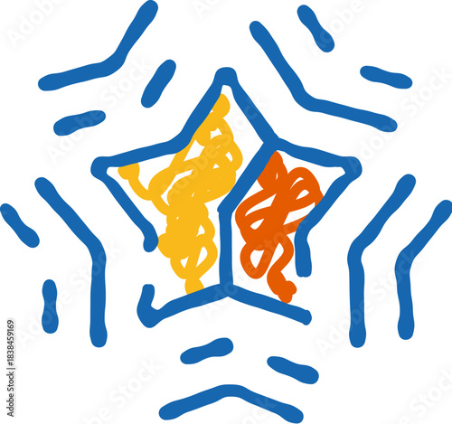 Abstract virus bacteria microbe germ cell illustration