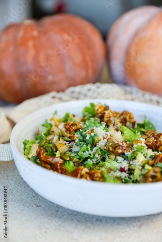 Brussel Sprout Kale Pomegranate Salad