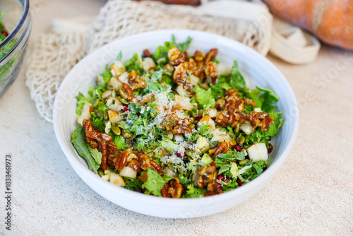 Brussel Sprout Kale Pomegranate Salad