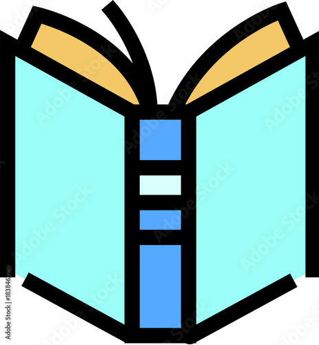 Open book icon representing knowledge and education
