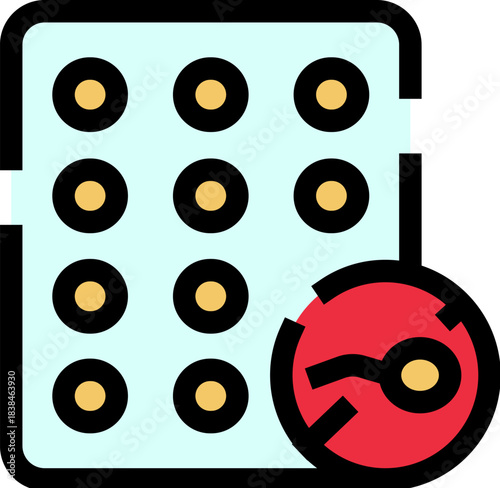 Contraceptive pills bliste r pack with time reminder