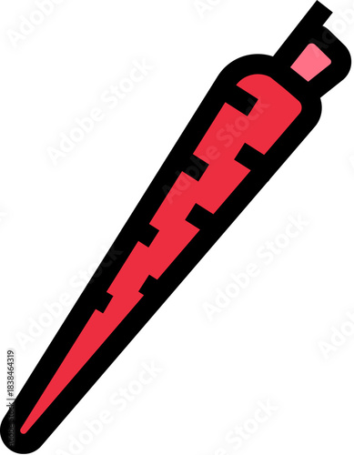 Carrot vegetable food icon representing healthy nutrition
