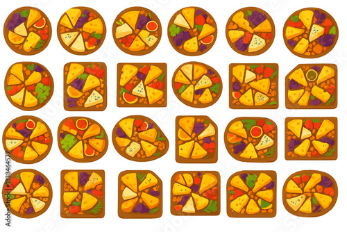 Different types of cheese platters with fruits and nuts arranged for a gathering or celebration