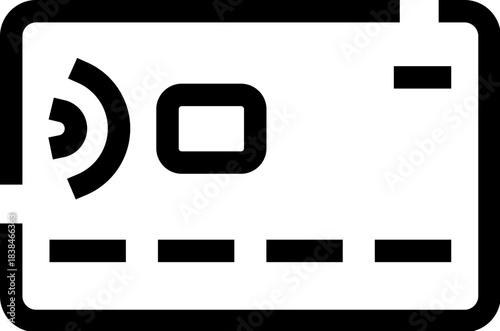Credit card icon for contactless payment