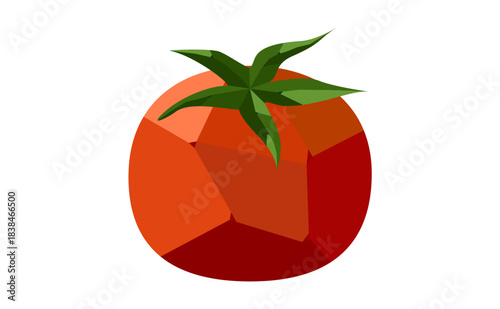 Colorful tomato in mosaic style