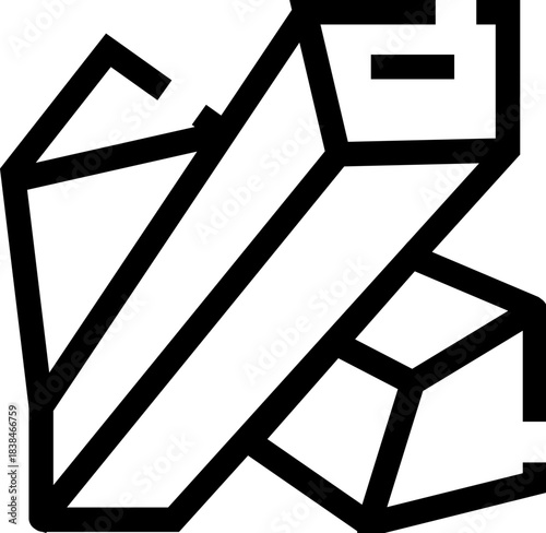 Mineral crystal ore rock geology mining icon line