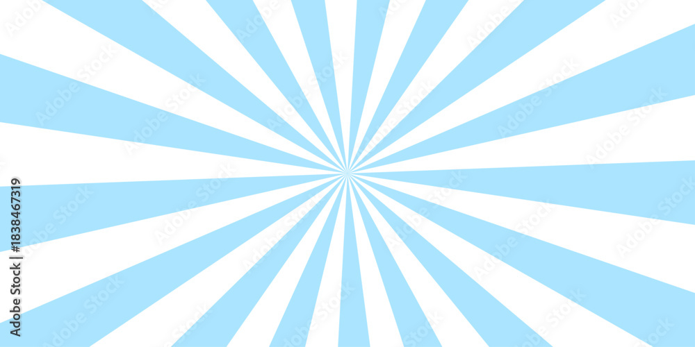 Naklejka premium Pale Turquoise Sunburst for the background abstract graphic texture speed lines motion vector. Suitable for graphic design materials. Pop bright concentration line background and promotional