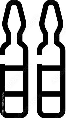 Ampoules vials medicine vaccine serum injection icon