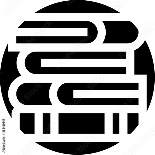 Stacked books icon representing education and knowledge