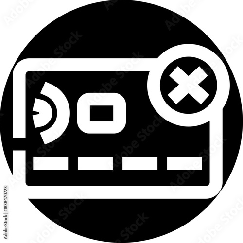 Credit card payment declining error icon