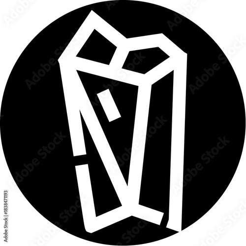 Abstract crystal structure logo symbolizing strength and clarity