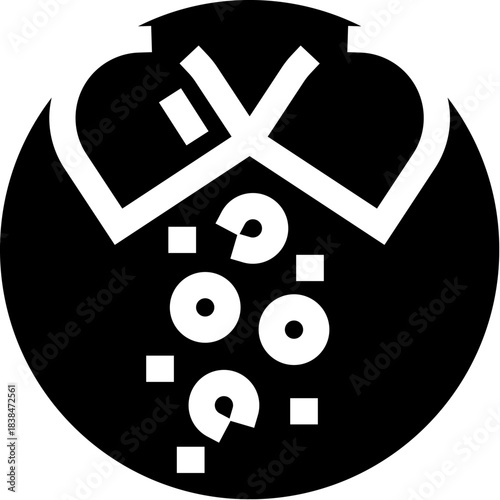 Pig breeding process icon with insemination symbols