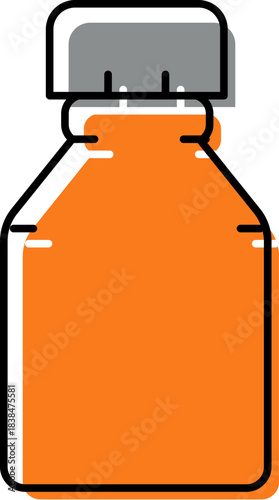 Medicine bottle icon for health care concepts