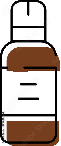 Medicine bottle icon representing liquid syrup container