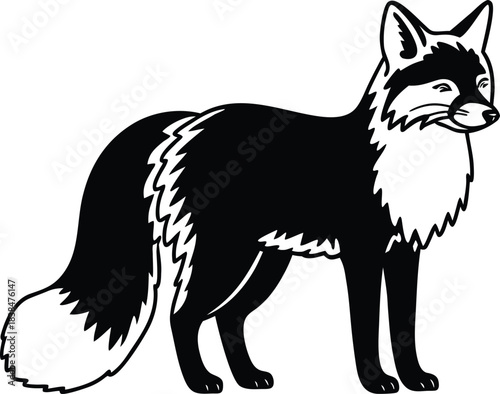 fox animal silhouette vector illustration
