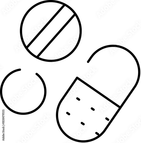 Pills and capsule containing healthcare medicine for treatment