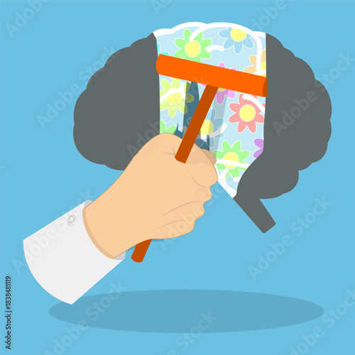 3D Isometric Flat Vector Illustration of Optimistic Mindset, Eliminating Obstacles Leads To A Joyful Beginning