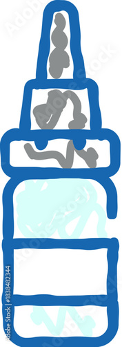 Nasal spray bottle outline, medicine for allergies and colds