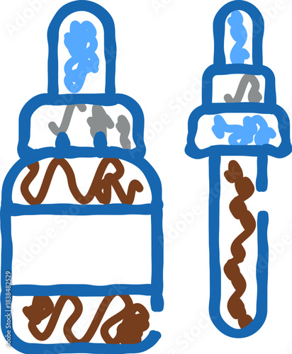 Dropper bottle and pipette with liquid drawing