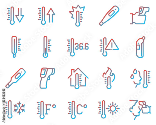 Line Temperature Icons	