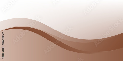 Abstract brown Mocha Mousse background with waves. shiny backdrop. Luxury card. Coffee color gradient. Summer banner, Modern pop art wallpaper. Textured effect. Modern trendy design