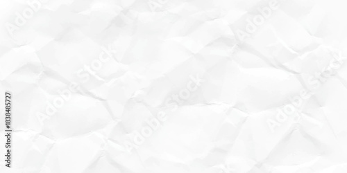 White clean crumpled paper background.  Paper texture background, Crumpled paper.