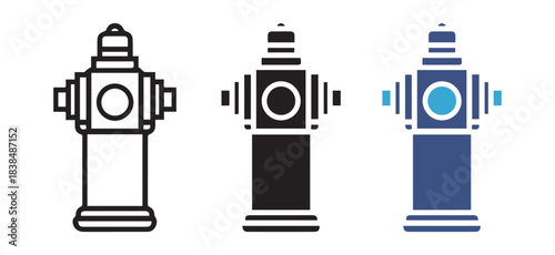 Fire Hydrant Icon Vector Illustration for Mobile App and Web Design