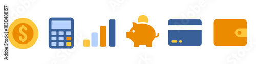 Bank icon. Bank and finances icon set