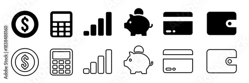 Bank icon. Bank and finance icons