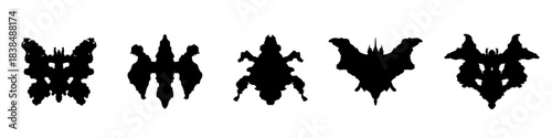 rorschach test silhouette. rorschach vector