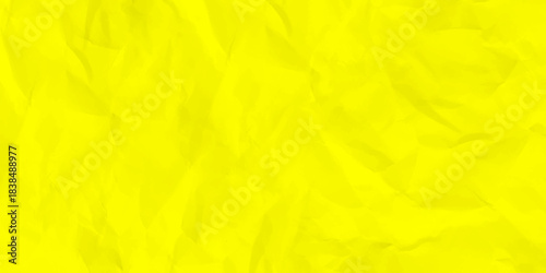 yellow paper background. yellow crumpled paper texture and background 