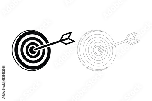 Target and arrow symbolizing aim and precision