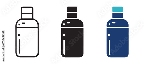 Microplastics Icon Set Vector Illustration for Environmental and Pollution Awareness
