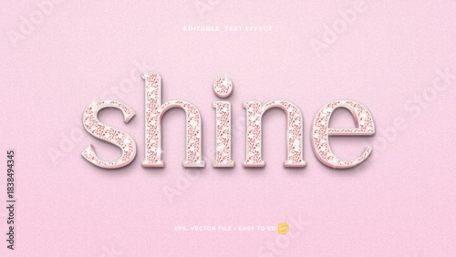 Luxury Rose Gold Glitter Diamond Editable Text Effect