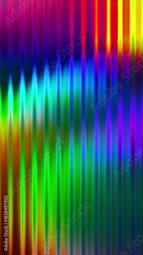 Abstract Rainbow Vertical Stripes With Light Reflections