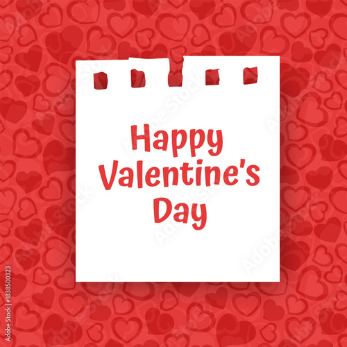 Valentine's Day Gift Voucher, Love Banner with sweet Love Decor elements on minimalistic stylish background. Valentine's day design card