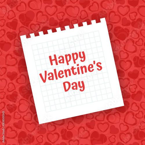 Valentine's Day Gift Voucher, Love Banner with sweet Love Decor elements on minimalistic stylish background. Valentine's day design card