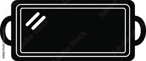 Rectangular Serving Tray Silhouette with Handles