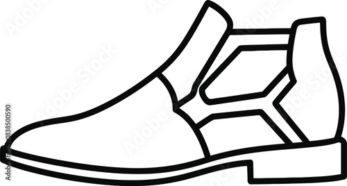 Dress Shoe Footwear Icon Vector