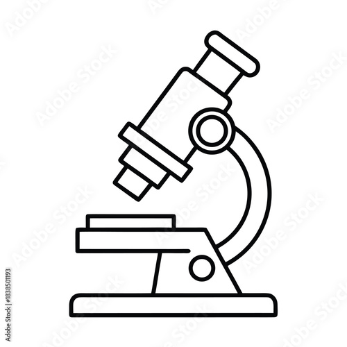 Scientific research equipment: a microscope in a modern laboratory for medical and biology studies, a necessary tool and symbol of technology