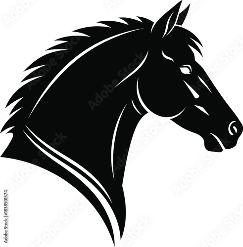 Horse Head Profile Silhouette