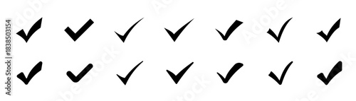 Check mark icons . Green check mark vector icons. Vector illustration.  Approved icon.