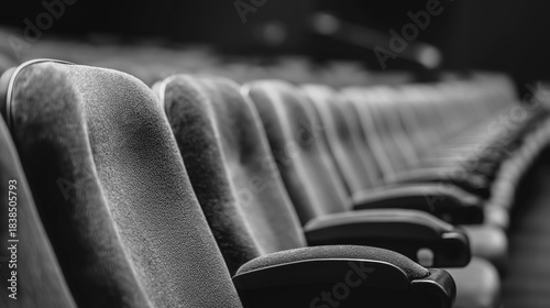 Empty seats in theater before the event starts