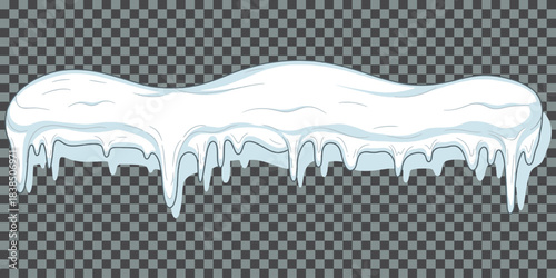 Cartoon Smooth Snow Mound Vector Illustration Winter White Ice Heap Or Simple Ground Drift Isolated For Game Design