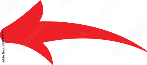 hand drawn red marker arrow isolated vector icon, hand drawn marker stroke arrows on transparent background.