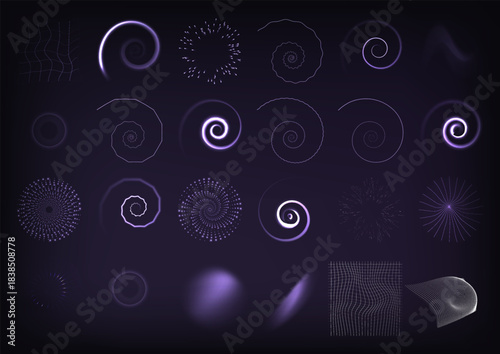 Glow Y2K Vector Elements Set