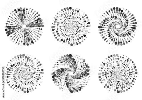 Dynamic Circle Burst  Vector Elements Set 