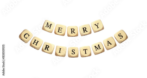 Letters "Merry Christmas" o...